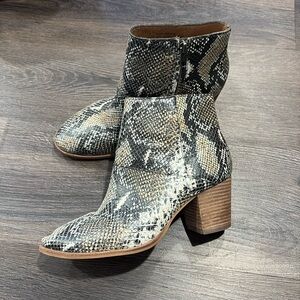 Madewell snakeskin Rosie bootie